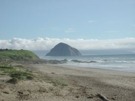 Morro Bay Rock as seen from Highway 1