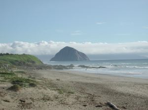 Morro Bay Rock as seen from Highway 1