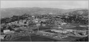 The Rocketdyne complex in the Santa Susana Range