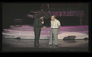 Gary on stage with Dino