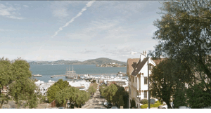 Alcatraz as seen from the Hyde Street cable car